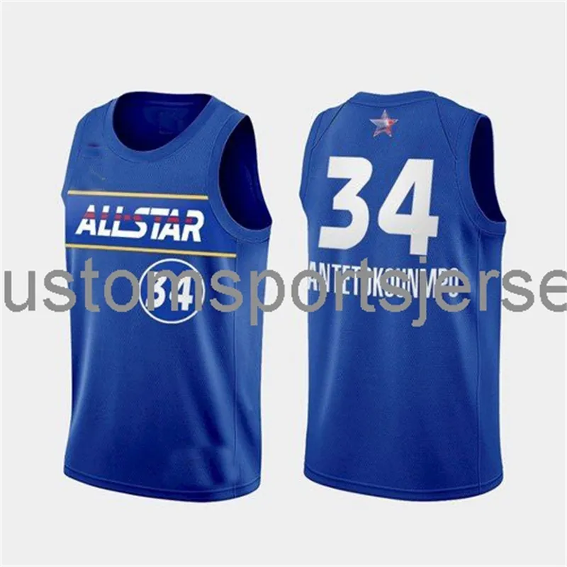 Maglia personalizzata Giannis Antetokounmpo Eastern Conference 2021 Star Maglia da basket giovanile da donna da uomo XS-6XL