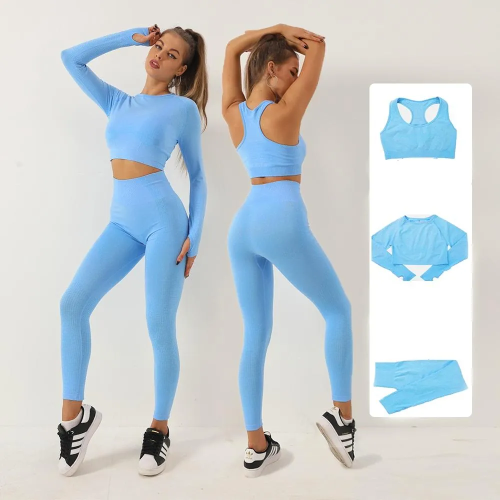 Legging de sport pour femme survêtement pour femme veste tenue de yoga soutien-gorge de sport chemise à manches longues costume féminin vêtements de sport sexy vêtements actifs sans couture fitness filles polaire décontractée