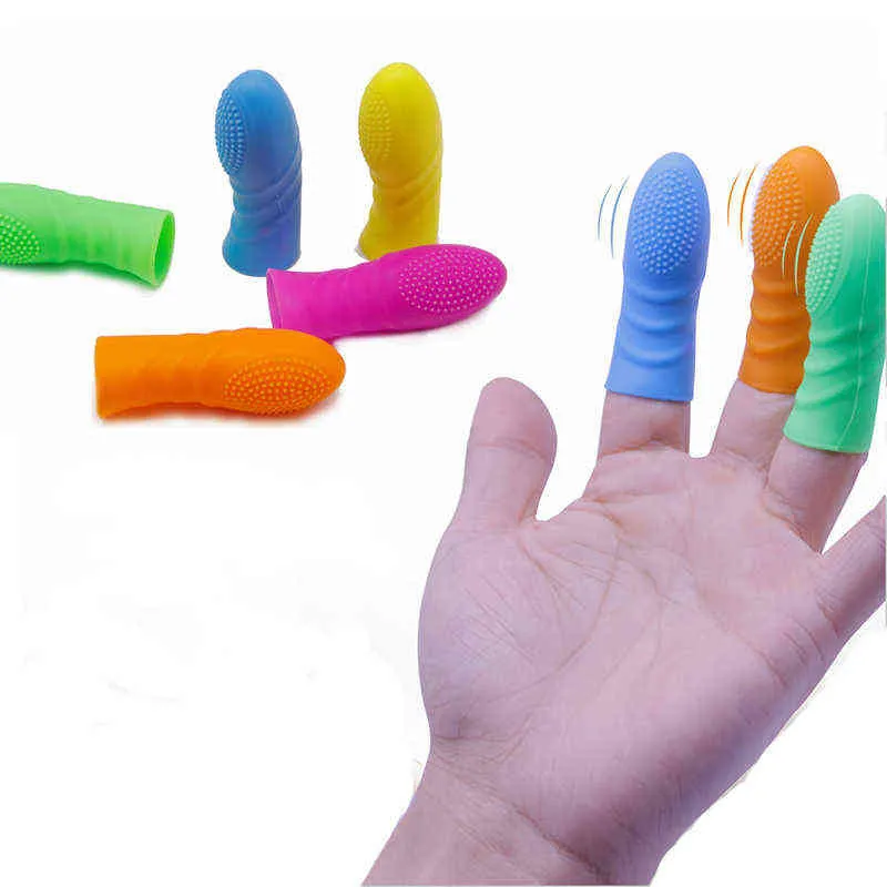 Nxy Sex Adult Toy 5pcs Doux Points Relevés Clitoris Stimulateur Doigtiers Vibrator Sleeve Flirting g Spot Vagin Soutien-Gorge Produits De Massage pour Femme 1225