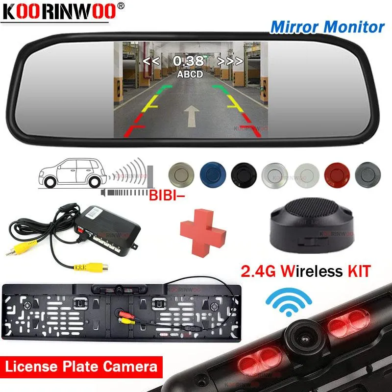 Car Rear View Cameras& Parking Sensors Koorinwoo European Wireless For Cars Parktronic Without Wires Sensor System With Camer