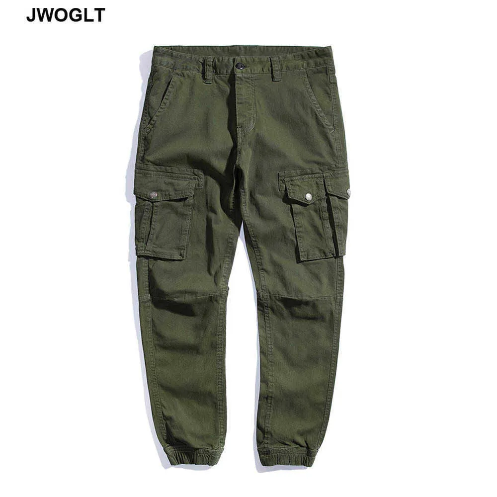 Pantaloni casual da uomo autunno di alta qualità Pantaloni da jogging tattici militari Mulit Pantaloni cargo da tasca Moda Pantaloni militari cachi neri 210528