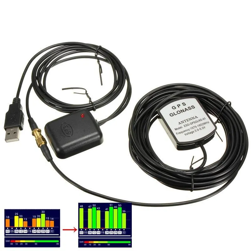 Conjunto completo Auto Carro GPS GPS Antena Amplificador Amplificador Reforço Aprimoramento com Receptor Gnass + Transmissor 30dB para telefone Navegador