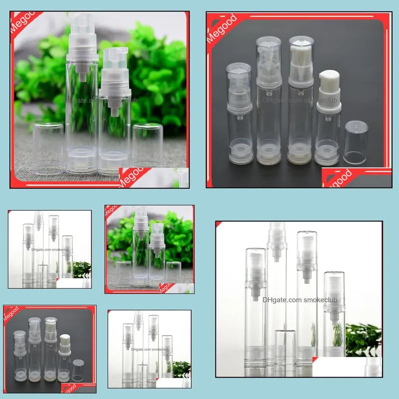 5ml 10ml Airless Bottle Clear and Plastic Lotion Sub-bottling With PP Vacuum Pump Serum Bottle Samll Sample Bottles and packaging