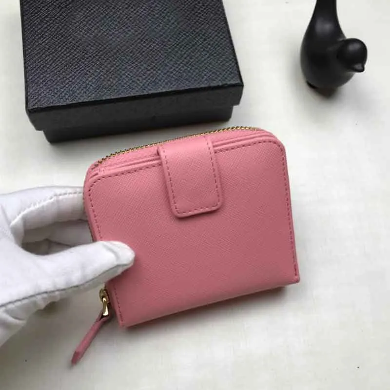 borsa da donna di design di lusso portafoglio con cerniera semplice porta carte di credito femminile di moda mini portafogli portamonete Borsa borse da ragazza in vera pelle di alta qualità con scatola