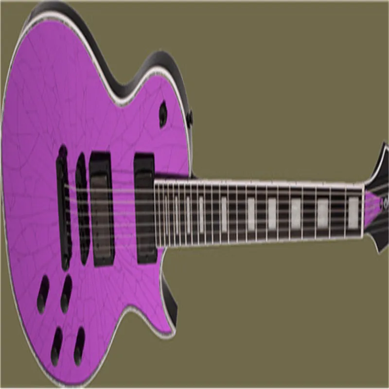 Custom version purple mirror broken electric guitar free shipping can be customized