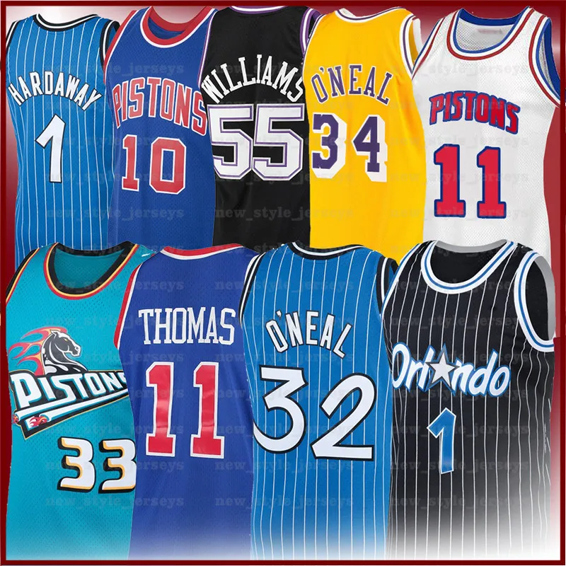 NCAA Tracy1 Hardaway Tim 10 Dennis McGrady Rodman 33 Grant 11 Isiah Hill Thomas Williams 55 Jason Retro Basketer Jersey