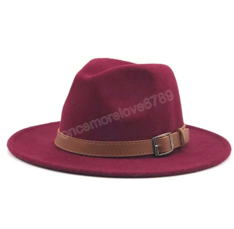 Lã fedora chapéu largo aba brim feltro primavera senhoras senhoras trilby chape cheminino chapéu mulheres homens jazz igreja goodfather sombrero tampões