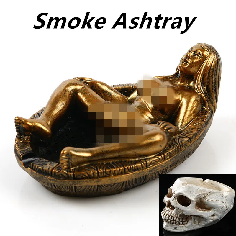 Roligt harts Ashtray Creative Ashtray Anti-Shock Rök Ash Tray Fashion Miljö Hotell Hem KTV Ashtrays