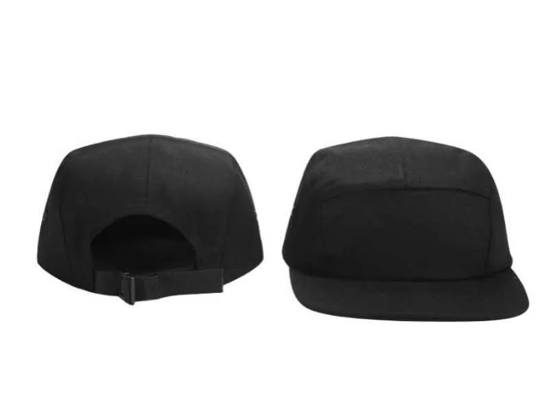 Adjustable Black Non Adjustable Baseball Cap With Flat Brim Casual 5