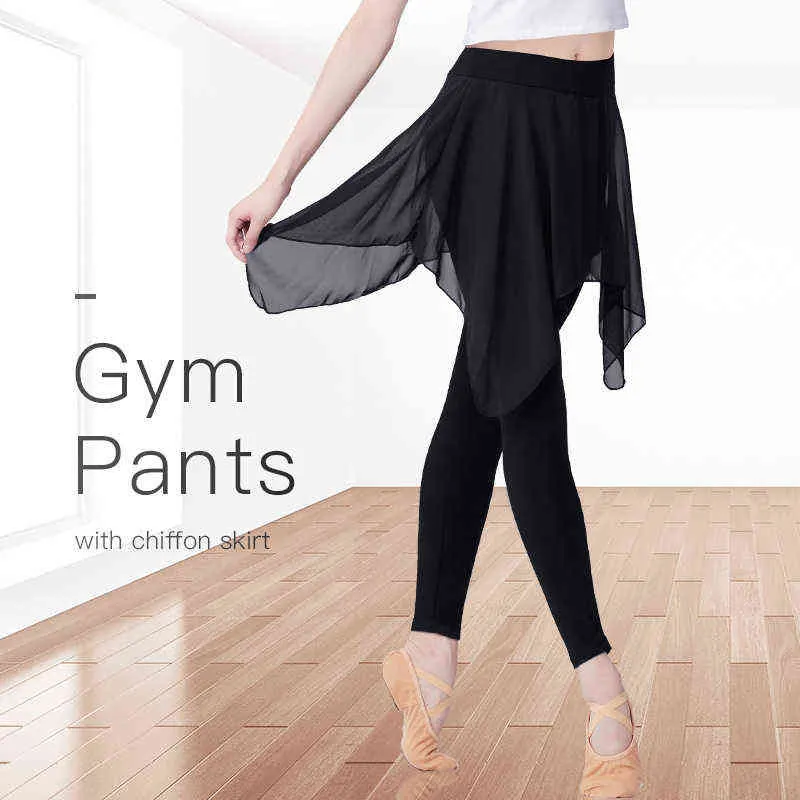 Chic Chiffon Skirt Yoga Dance Leggings For Women And Girls H1221 From  Mengyang10, $14.85