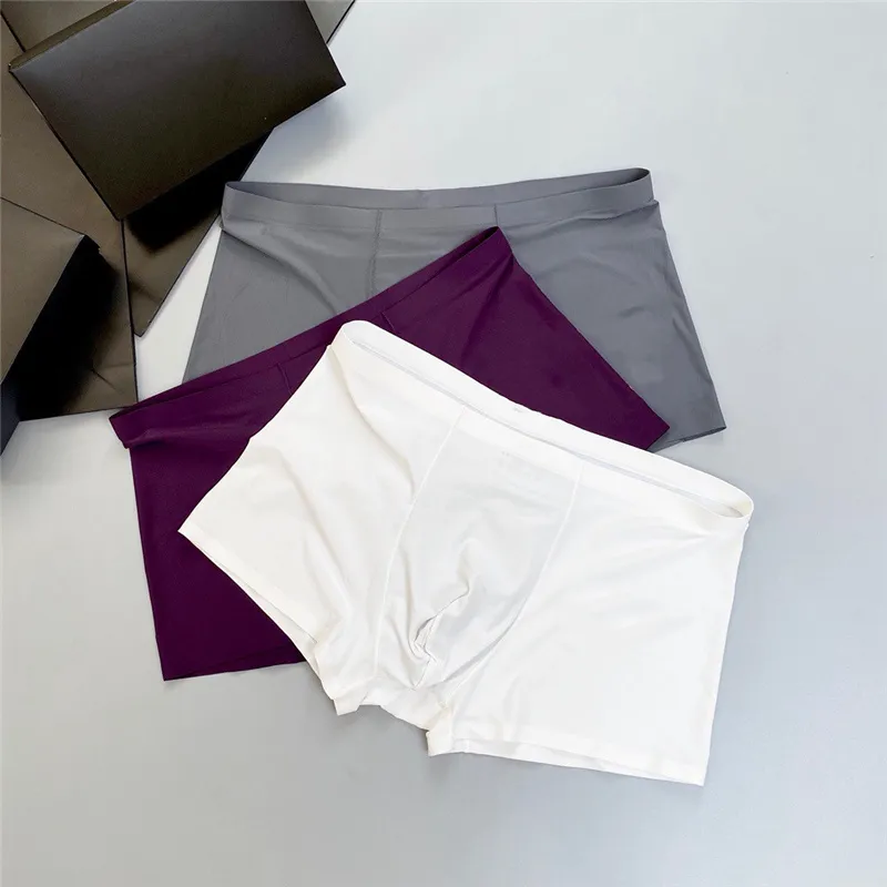 Luxury Mens Underwear High-quality ice silk invisible Non-slip Seamless underwear Summer Breathe Functional Designer Boxer Briefs