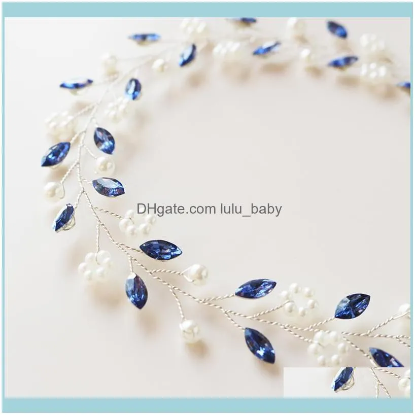 Arrival Blue Color Rhinestone Headbands Bridal bands Wedding Jewelry Accessories Ornament Decoration For Hair