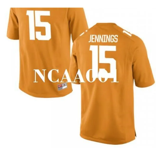 001 # 15 Jauan Jennings Tennessee Wolontariusze Alumni College Jersey S-4Xlor Niestandardowe Nazwa lub Numer Jersey