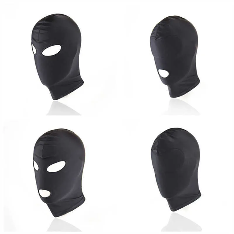 BDSM Eşcinsel Oyuncaklar Fetiş Maske Esaret Hood Yetişkin Oyunları Elastik Kumaş Tam Başkanı Kısıtlama Seks Maskesi Hood Erkek Erkekler Için Erotik Seks Oyuncak Q0818