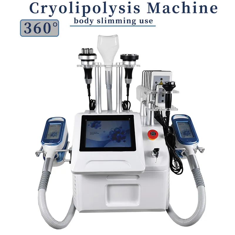 Slimming Body Freezing Machine Cryotherapy Vacuum Celluliter Avlägsnande Lipo Laser Diod Ultraljud Kavitation Portabel utrustning