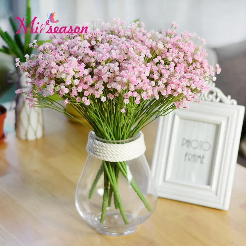 Miiseason Touch Künstlicher Mantianxing-Blumenstrauß, Zweige, Himmelssterne, für Hochzeit, Heimdekoration, Braut mit Blumen