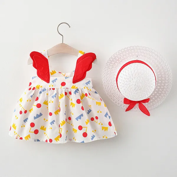 Sommar nyfödda baby kläder prinsessan klänningar för tjejer 1 år baby födelsedagskläder dot toddler klänningar spädbarn passar outfits q0716