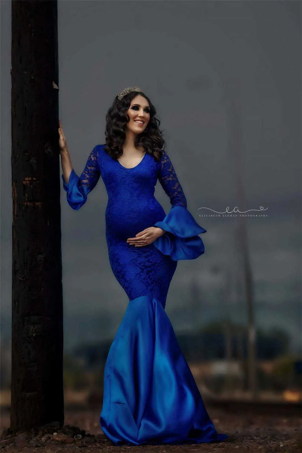 Elegence Lace Maternity Dresses For Photo Shoot Props Sexy Pregnancy Dress For Photography Long Pregnant Women Maxi Gown Clothes (6)