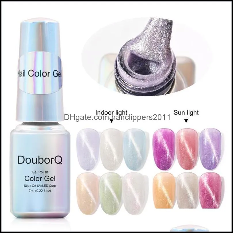 Nail Gel 6color/lot Candy UV LED Polish Top Base Coat Needed Soak Off Glaze Glue For Manicure Tips