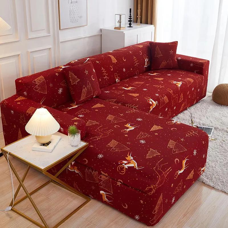 Stuhl deckt frohe weihnachten geschenk abschnitt l form stretch elastische sofa abdeckung set moderne eck möbel protector für wohnzimmer