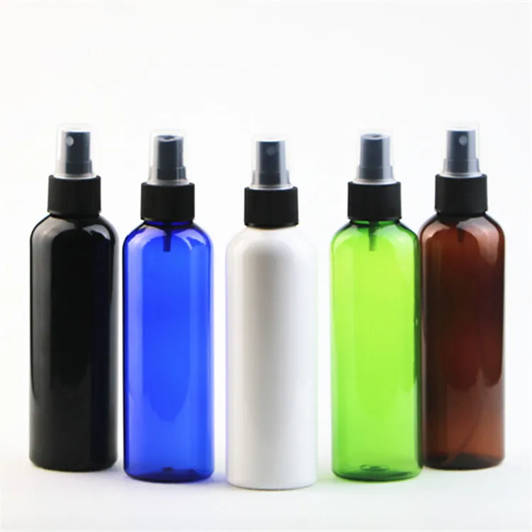 200 ml ronde schouder PET-spuitfles Parfum fijne make-upflessen 6 kleuren