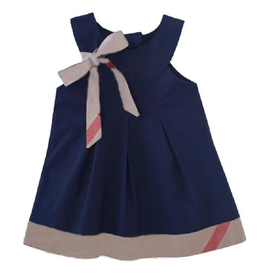 2021 Girls Dress Summer Baby Sleeveless Dresses Children Clothing Bow Dresses Kids Party Princess Girl Clothes