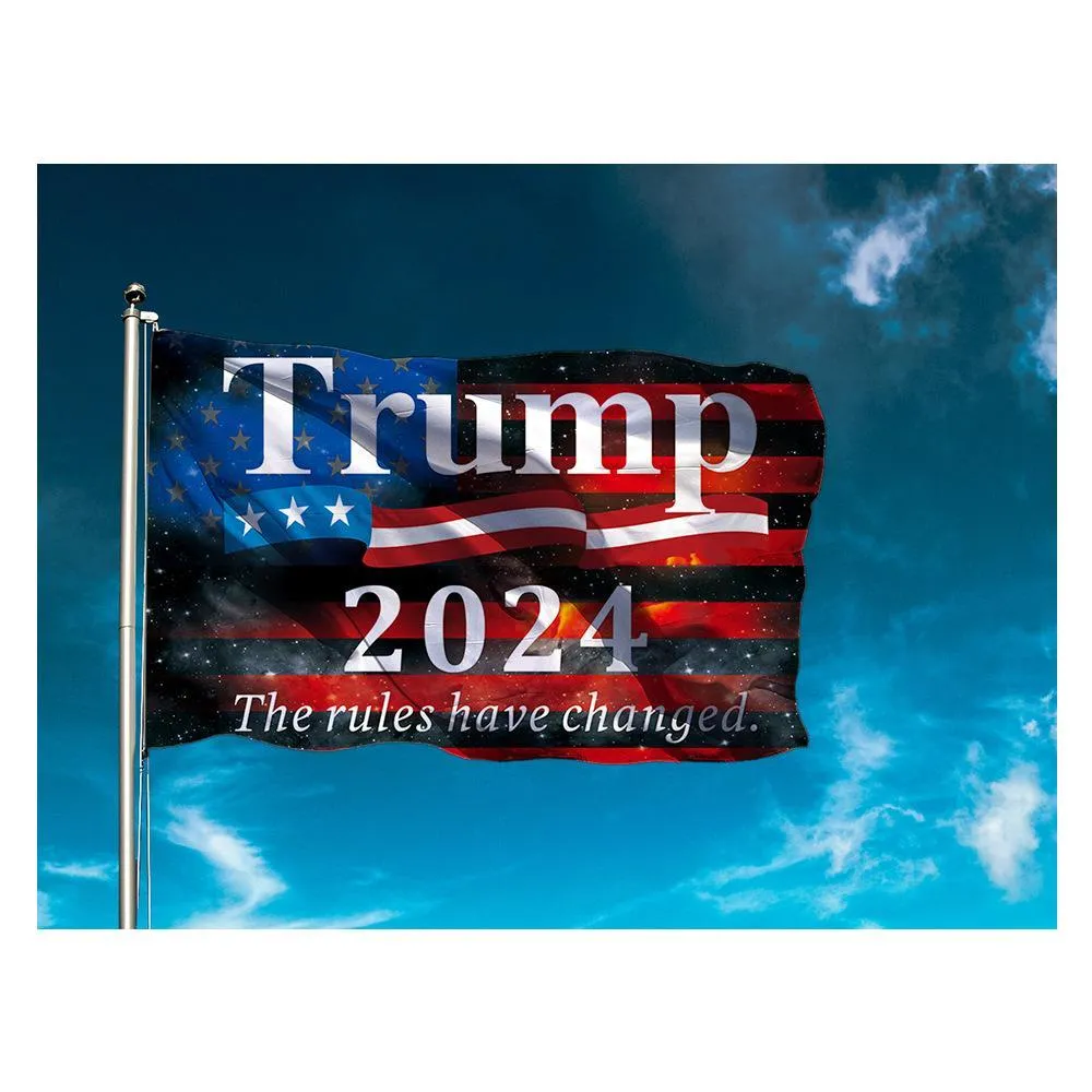 STOCK USA 90 * 150 cm Trump Flag 2024 Bandiera elettorale Banner Donald Trump Keep America Great Again 5 stili Bandiera in poliestere