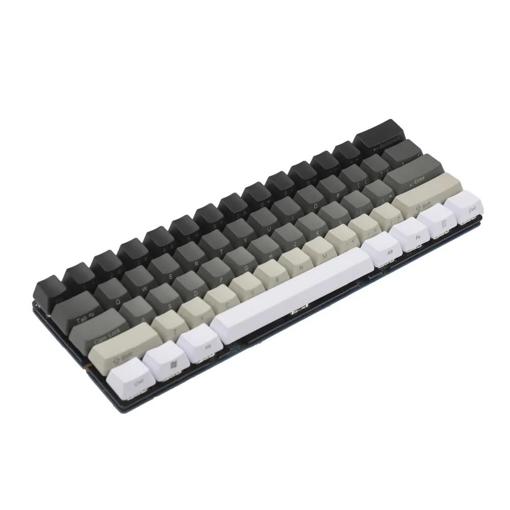 YMDK Bianco Grigio Nero Misto 87 61 Tasti con stampa laterale Set di tasti vuoti PBT spesso Copritasti con profilo OEM MX Tastiera meccanica TKL