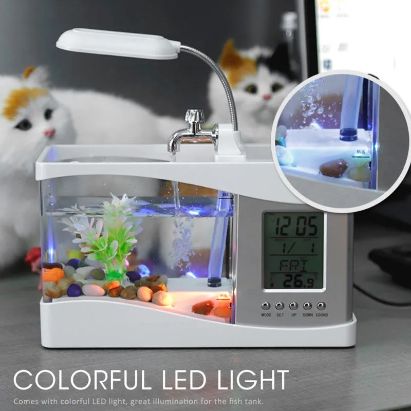 Aquariums Lighting Aquarium LED Mini Fish Tank Light Penholder Student