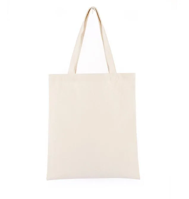 Tygväska Bukskåp Tygväska Återanvändbara shoppingkassar Livsmedelsbutik Tote Bags Bomullstyg Baggar Blank Shopping Pouch Axel Väskor 30 * 34cm