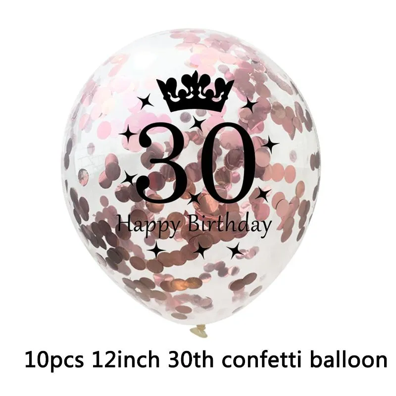 BALLON ANNIVERSAIRE 30 Ans Rose - 101 CM Ballon Chiffre + Happy
