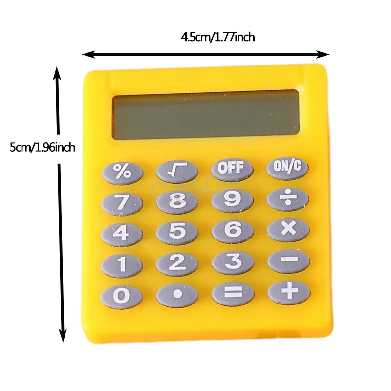 2PC Pink Calculator, Solar Battery Dual Power Calculator