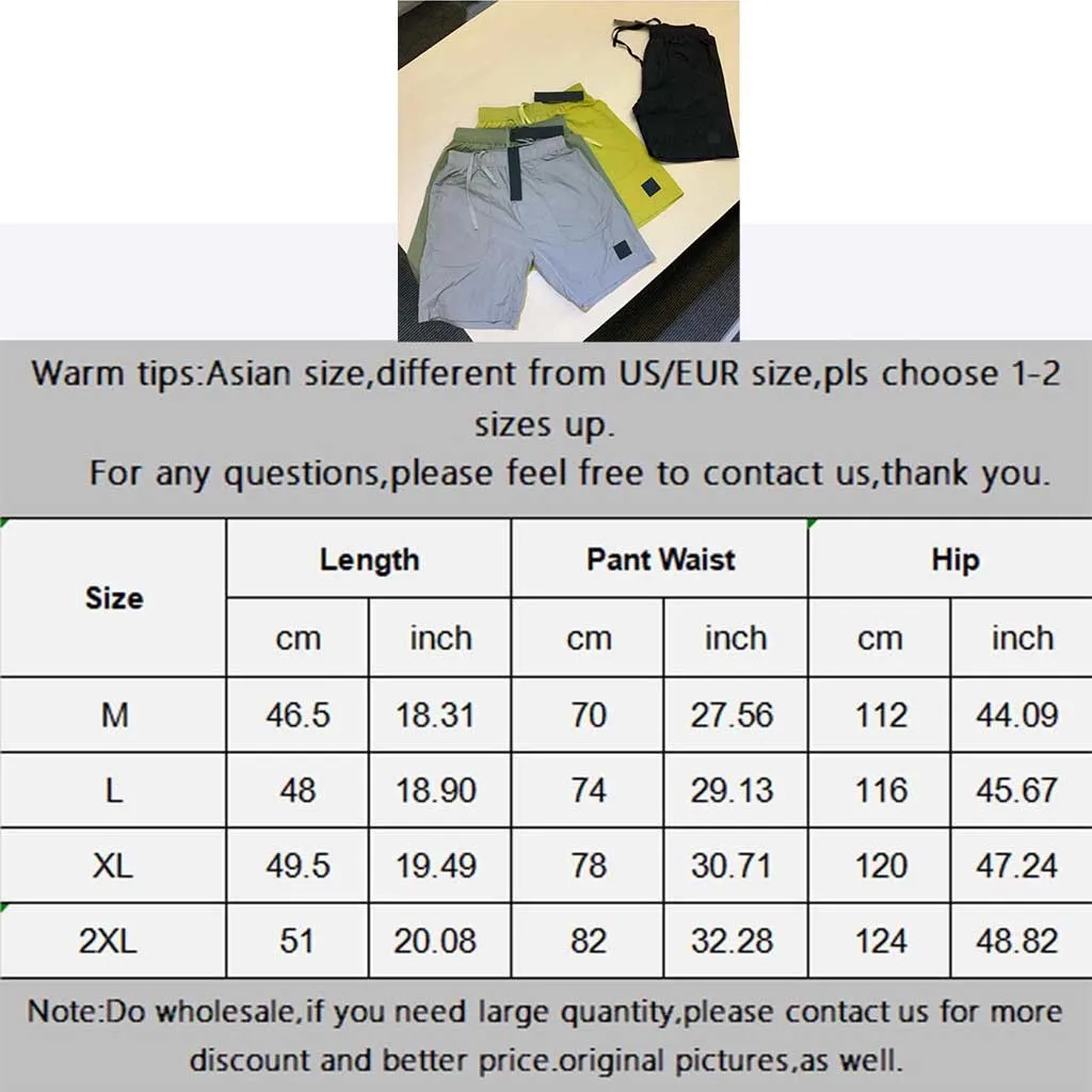 Beach 2021 Summer Shorts Mens Short Pants Fashion Running Loose Quick Dry Washing Process of Pure Fabric Trendy Casual Hip-hop Ins