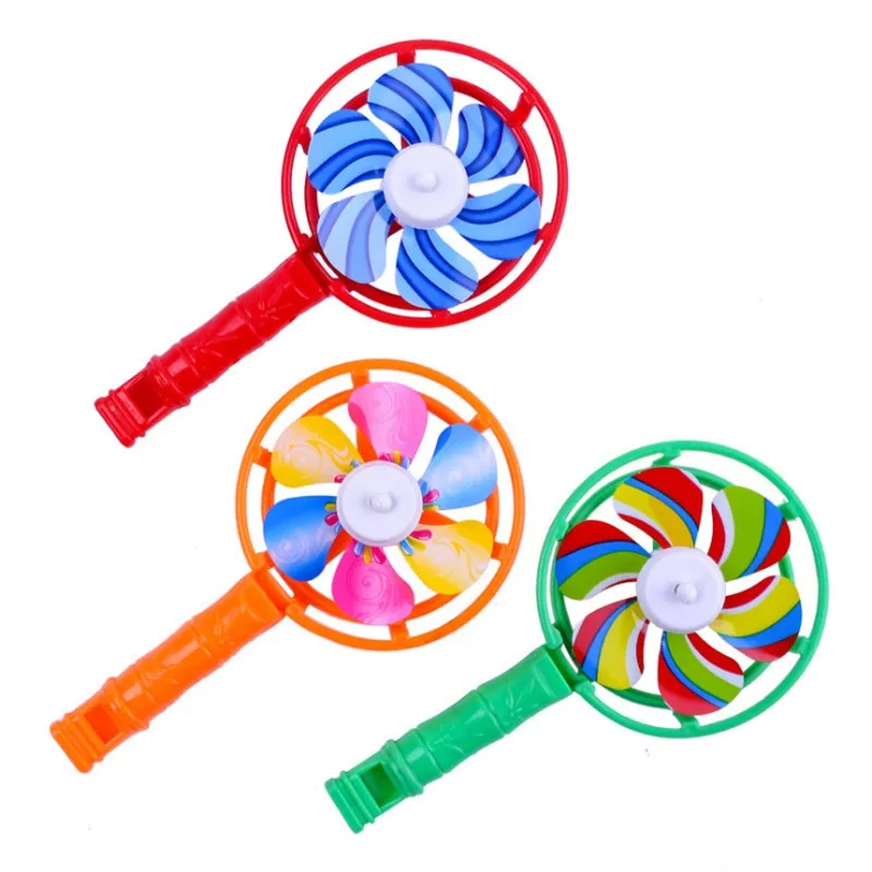 Grappige Partij Props Muzikale Ontwikkeling Speelgoed 1 stks Coloful Windmolen Kinderen Whistle Speelgoed Kinderen Gift Random Color Plastic 1C3