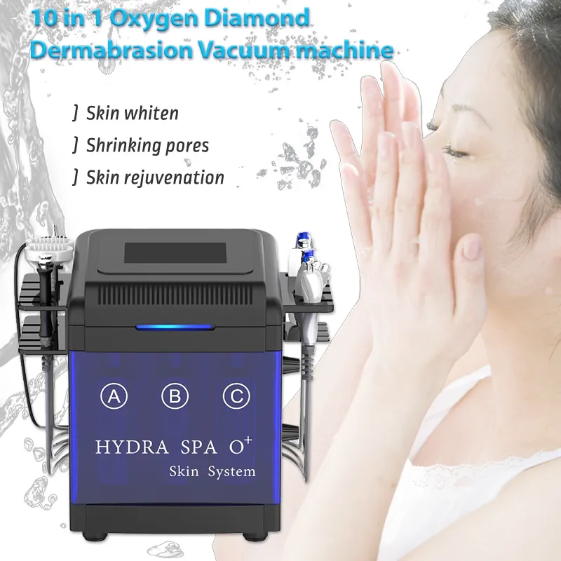 Poetable 10 i 1 oem hydro dermabrasion akne borttagning ansikte lyft hydra vatten mikrodermabrasion hud djup rengöring skönhetsmaskin