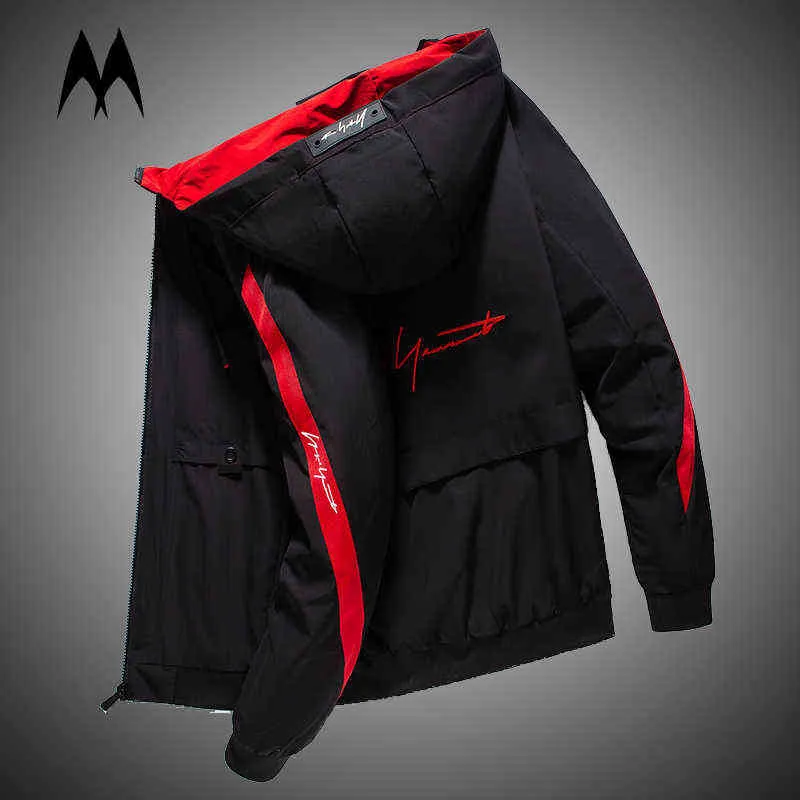 Mode Mannen Casual Warm Jacket Parka Jas Winter Fleece Uitloper Mens Patchwork Slank Windjack Koreaanse Streetwear Overjassen Y1103