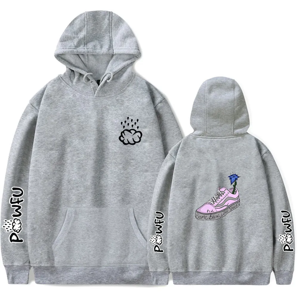 Rapper Singer Powfu Oversized Hoodie Women Men Harajuku Sweatshirt Streetwear Hip Hop Pullover
