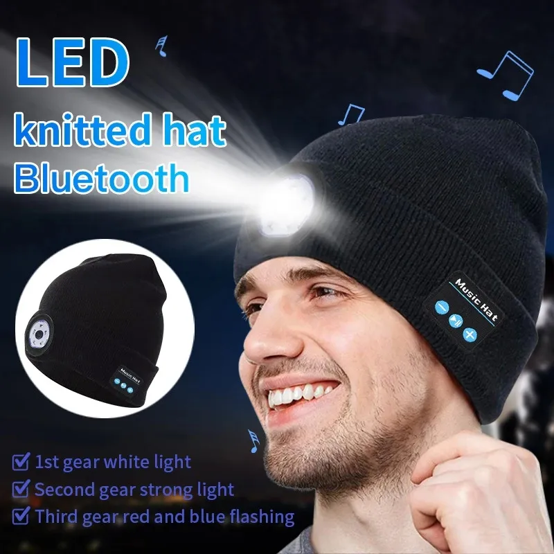 Winter Beanie Hat Wireless Bluetooth5.0 Smart Cap Headphone