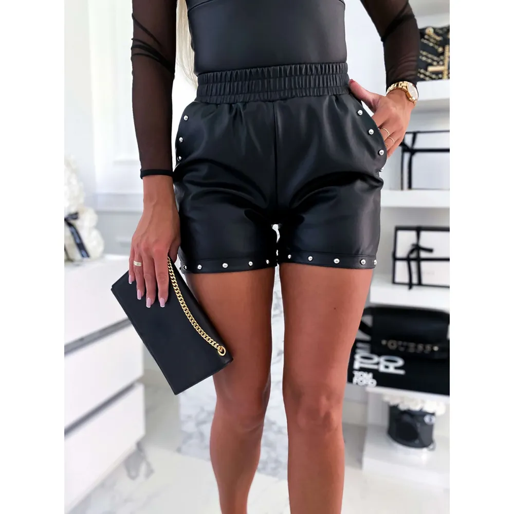 Express faux deals leather shorts