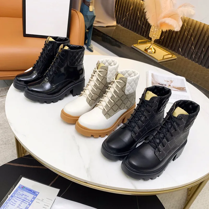 2022 New luxury brand Designer Women Boots Sexy Thick Heel Desert Platform Boot Bee Star Genuine Leather Winter Shoe Luxury Designer Heels