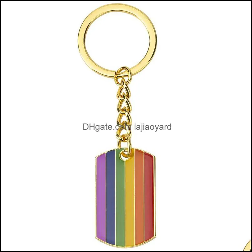 Mixed Pride LGBT Bisexual Pride Round Key Chain Metal Keychains Fashion Accessories