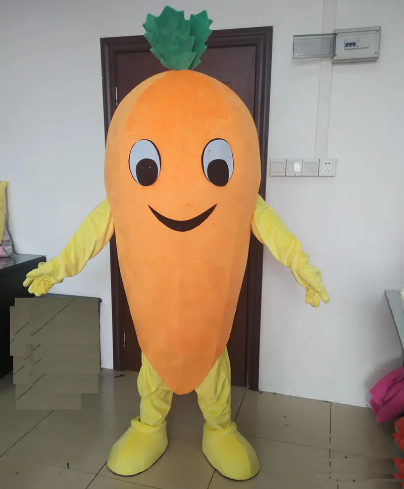 Performance carrot Mascot Costume Halloween Christmas Fancy Party vegetable Cartoon Character Outfit Suit Adult Women Men Dress Carnival Unisex Adults