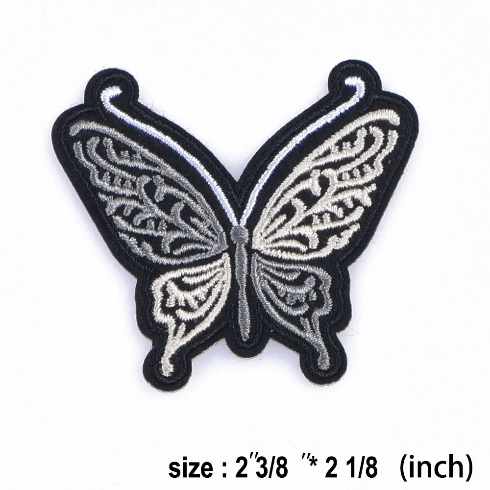 High Quality butterfly Embroidered Custom Embroidery Patch and Woven Iron On Patches For Clothing