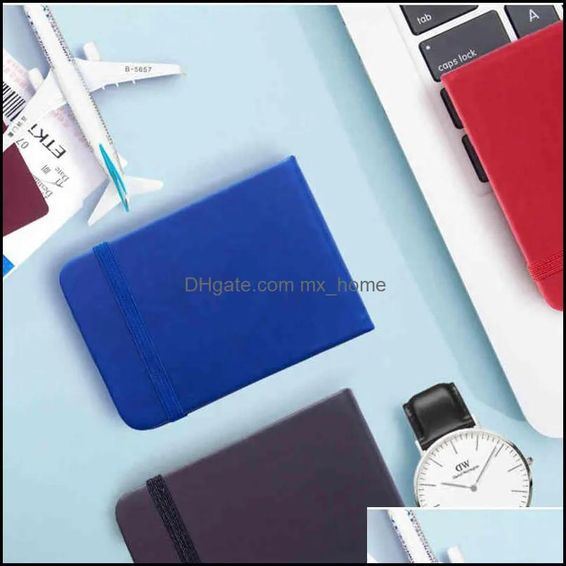 7 Colors Mini Notebook Portable Pocket Notepad Memo Simple Cute Student Working Daily Business Artificial Leather School Supplies