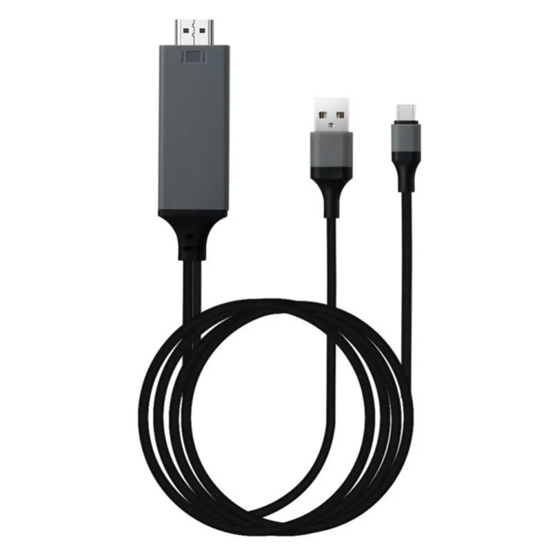2M USB 3.1 USB C إلى HD Cable Type-C إلى محول HD 4K 30Hz رسومات الفيديو الخارجية تمديد محول الكبل