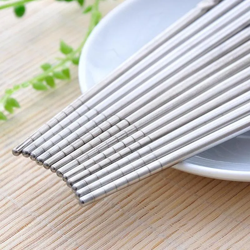 Chopsticks 2 Pairs Chinese Stick Stainless Steel Set Sticks Wholesale Assorted Portable Chop Gift Kitchen Tableware O1M1