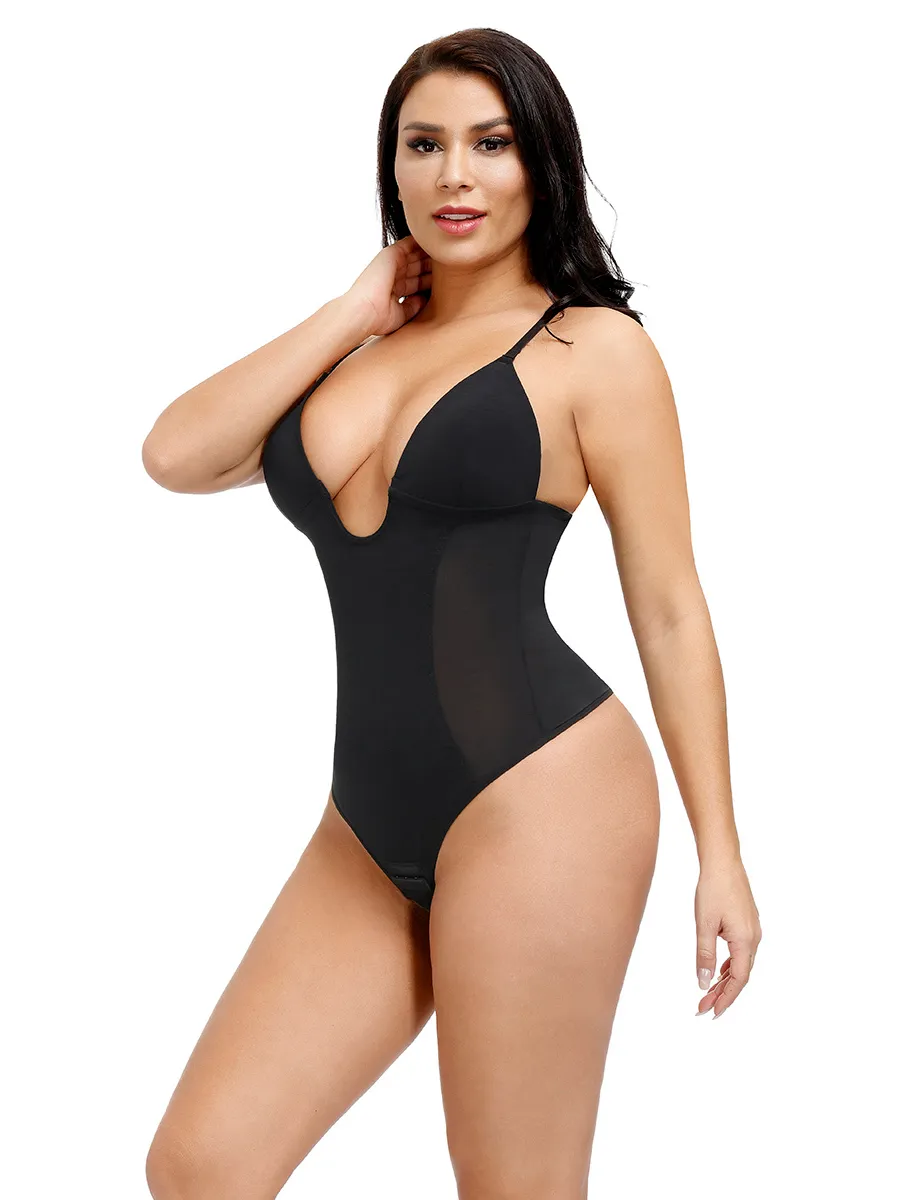 Feelingirl Deep V Bodysuit With U Plunge Bra And Thong Slimming Plunge  Shaper Bodysuit With Backless Straps And Seamless Design Sexy Lingerie For  Women 210305 From Dang09, $16.01
