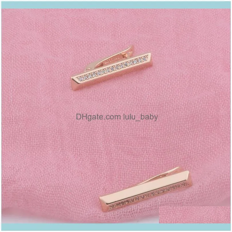 2 Style Women Girls 585 Rose Gold Color Stick Weaving Pattered Drop Earrings Wedding Jewelry Dangle & Chandelier