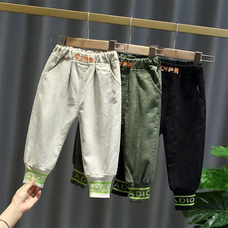 new Toddler Infant Boys corduroy Pants Trousers Clothes Kids Baby Boy Casual Bottoms Spring Autumn Child Loose Long Pants 210303