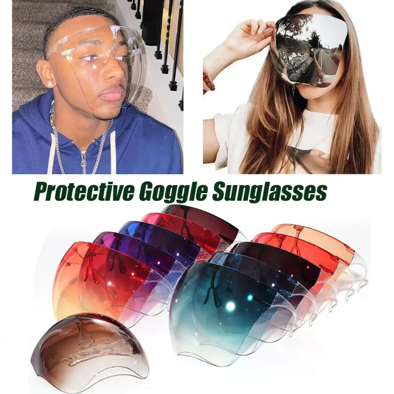 FaceShield保護メガネGogglesアンチスプレーマスク保護ゴーグルガラスサングラス小売箱が出荷される